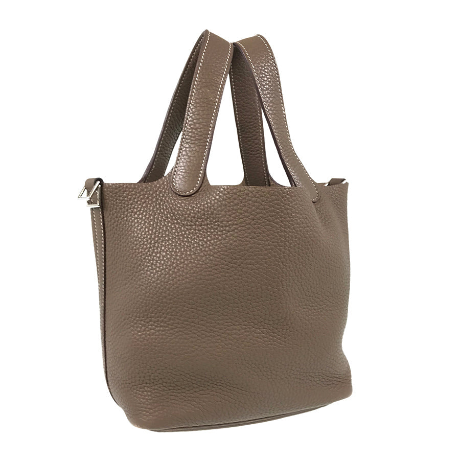 HERMES Picotin Lock PM C stamped 2018 Silver Hardware Handbag
