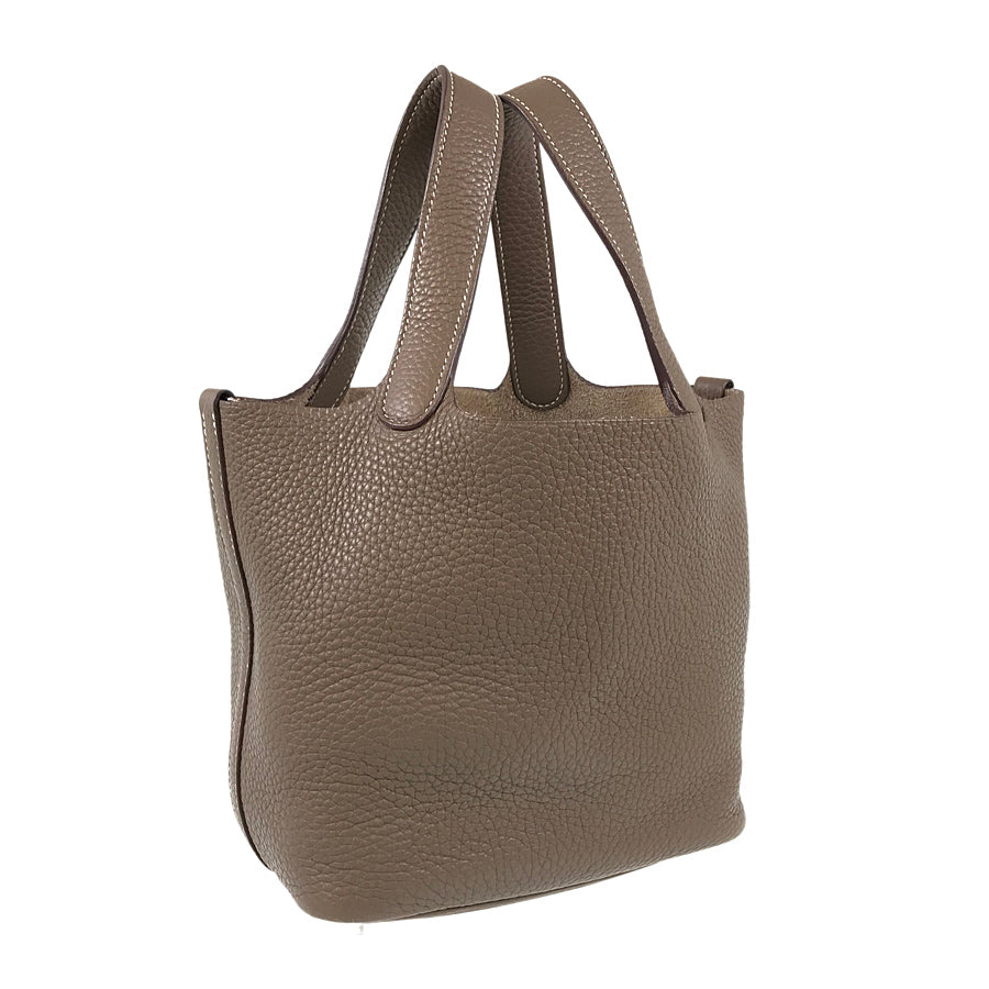 HERMES Picotin Lock PM C stamped 2018 Silver Hardware Handbag