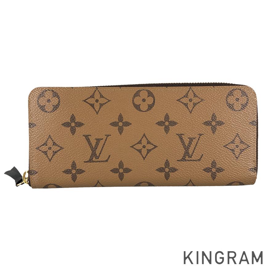 LOUIS VUITTON Monogram Reverse Portefeuille Clemence M82336 Long wallet Round zipper