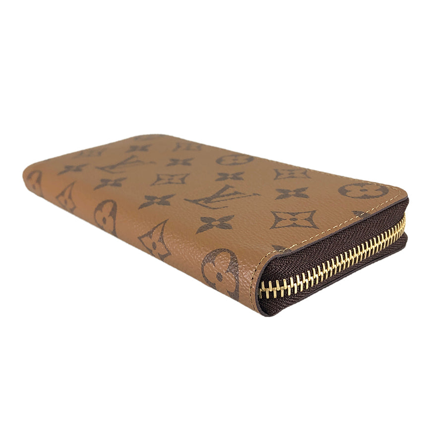 LOUIS VUITTON Monogram Reverse Portefeuille Clemence M82336 Long wallet Round zipper