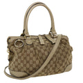 GUCCI GG Canvas Shoulder Bag Beige 247902  ro787