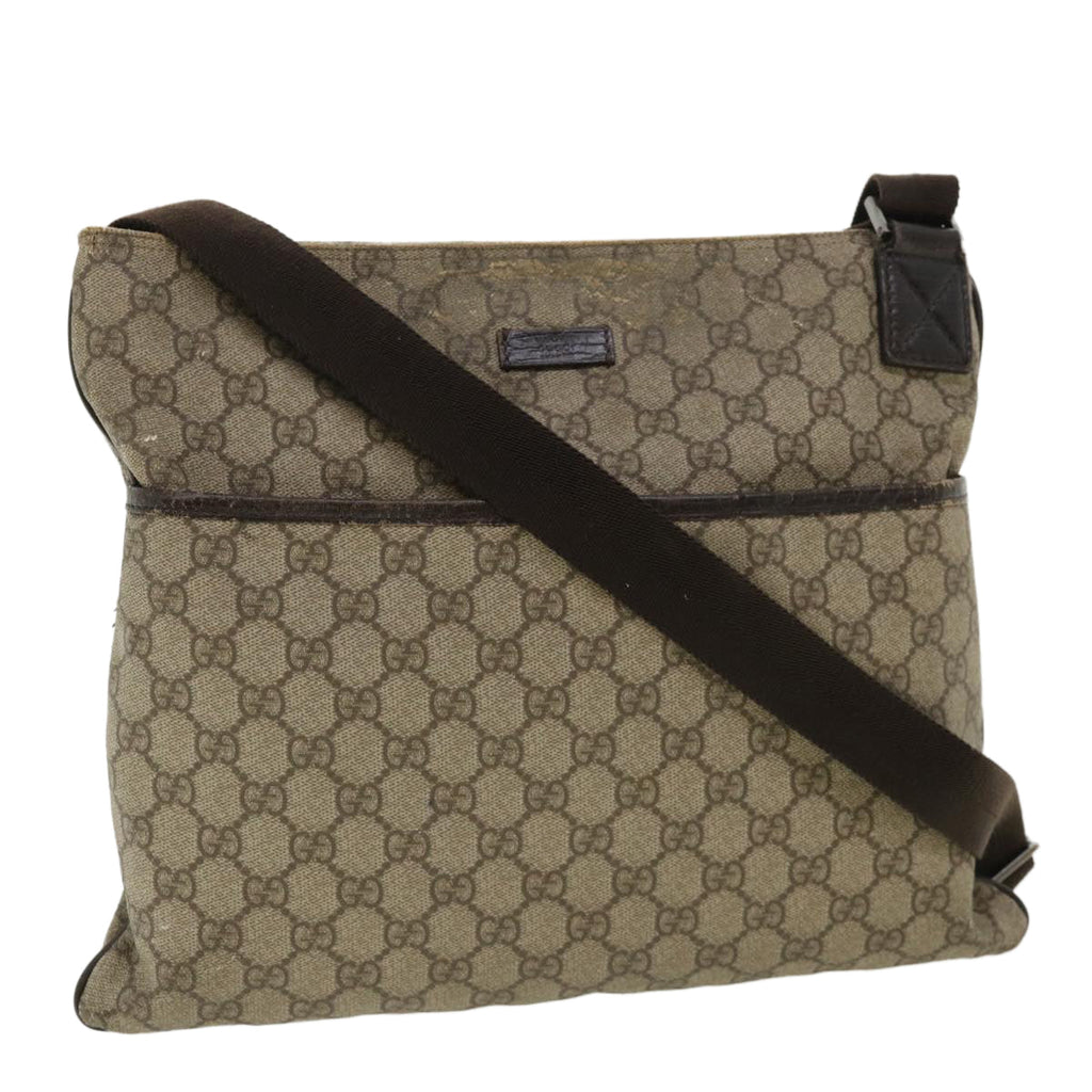 GUCCI GG Canvas Shoulder Bag Beige 141198  ro852