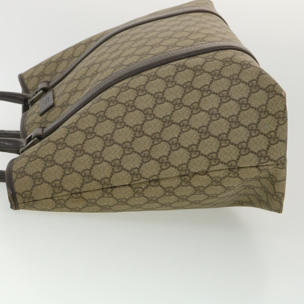 GUCCI GG Canvas Shoulder Bag PVC Leather Beige 114288  ro896