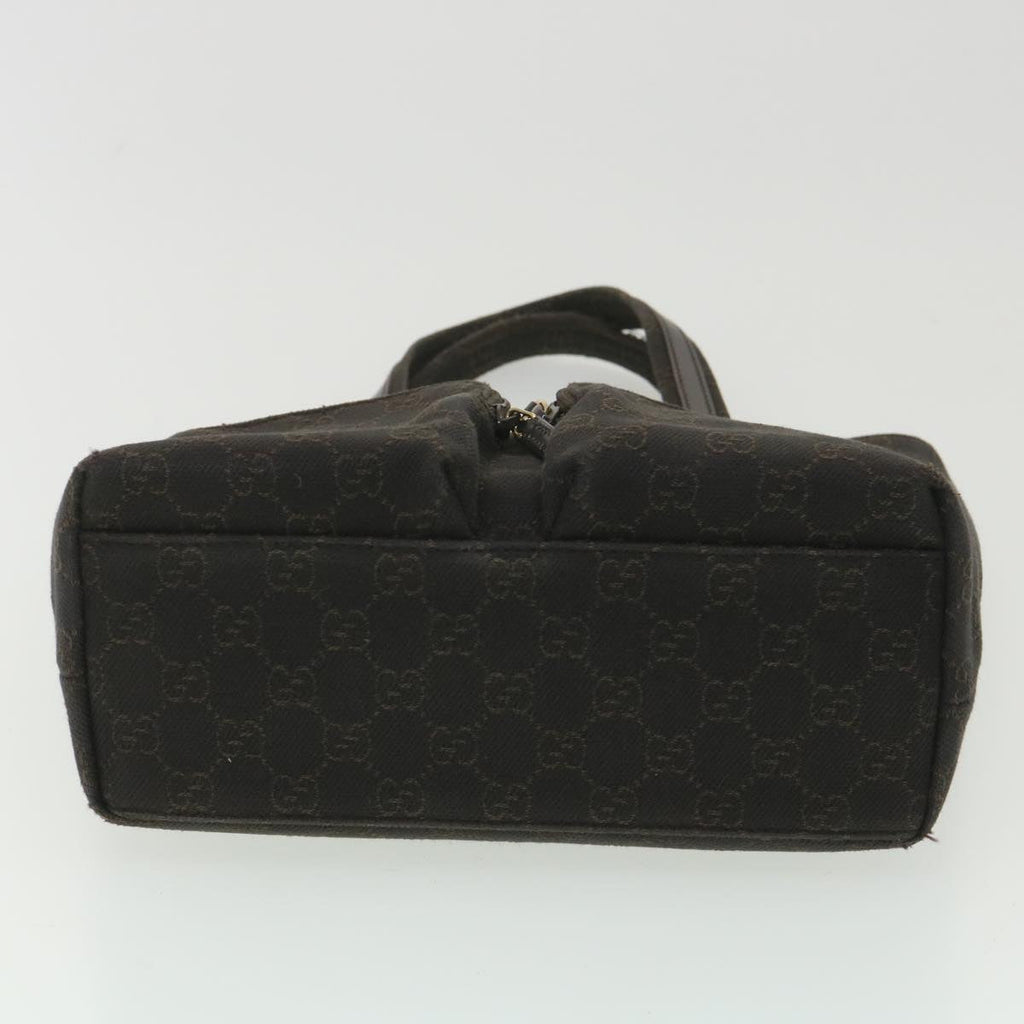 GUCCI GG Canvas Hand Bag Dark Brown 105650  ro900