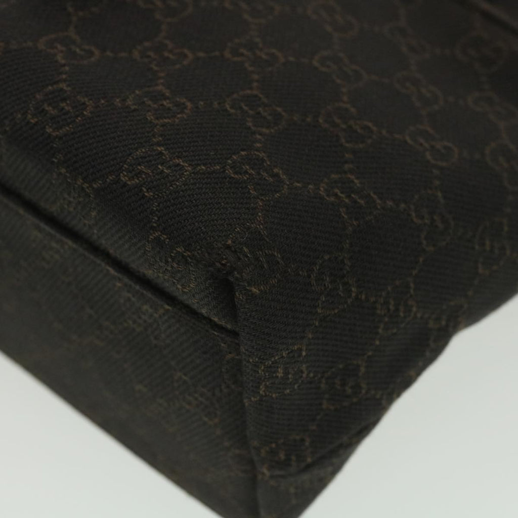 GUCCI GG Canvas Hand Bag Dark Brown 105650  ro900
