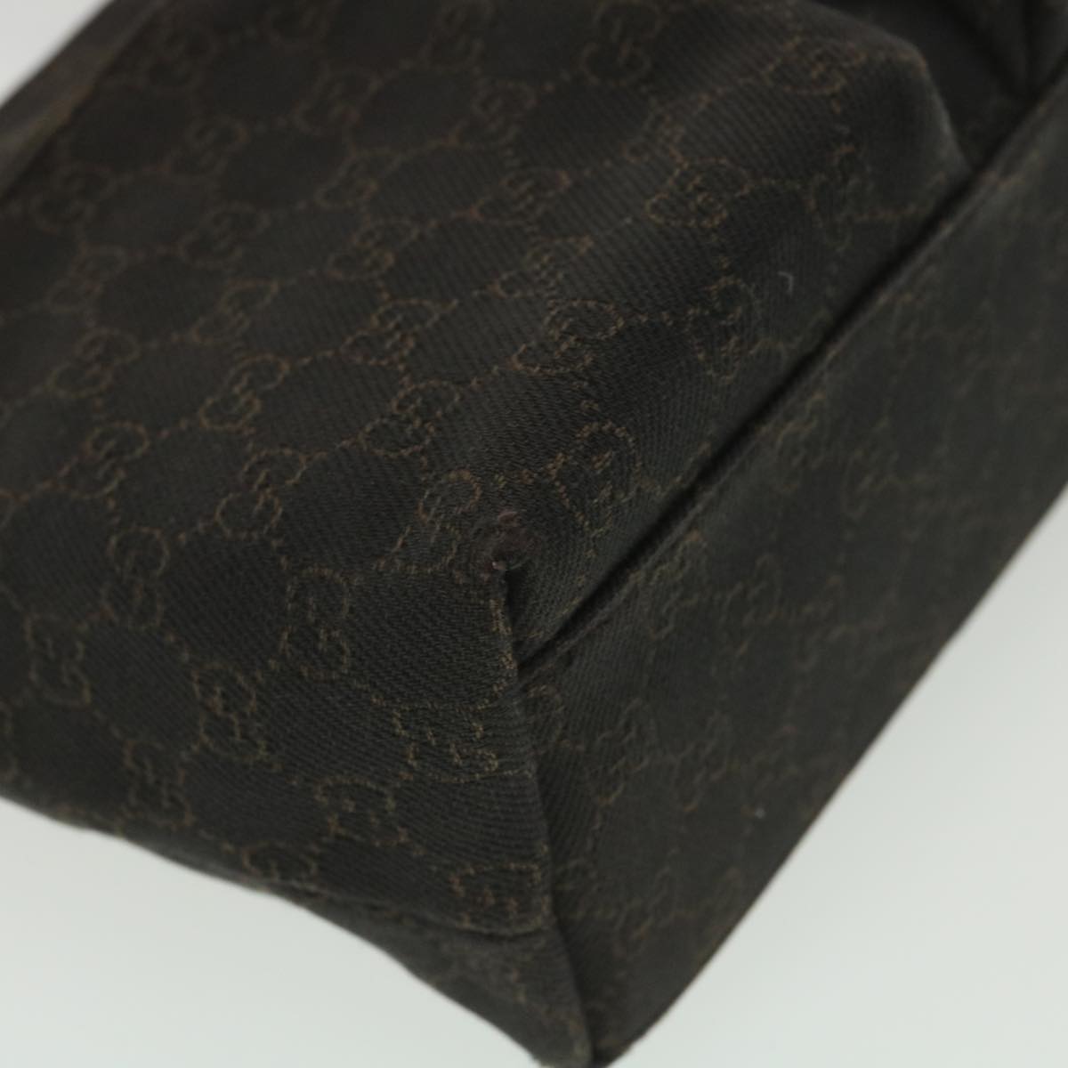 GUCCI GG Canvas Hand Bag Dark Brown 105650  ro900