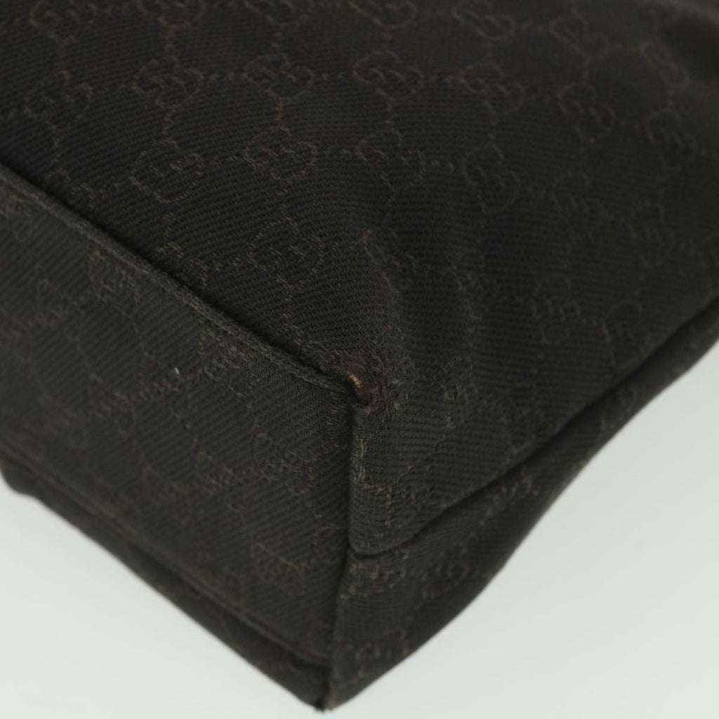 GUCCI GG Canvas Hand Bag Dark Brown 105650  ro900