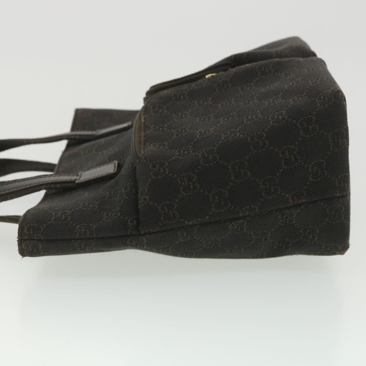 GUCCI GG Canvas Hand Bag Dark Brown 105650  ro900