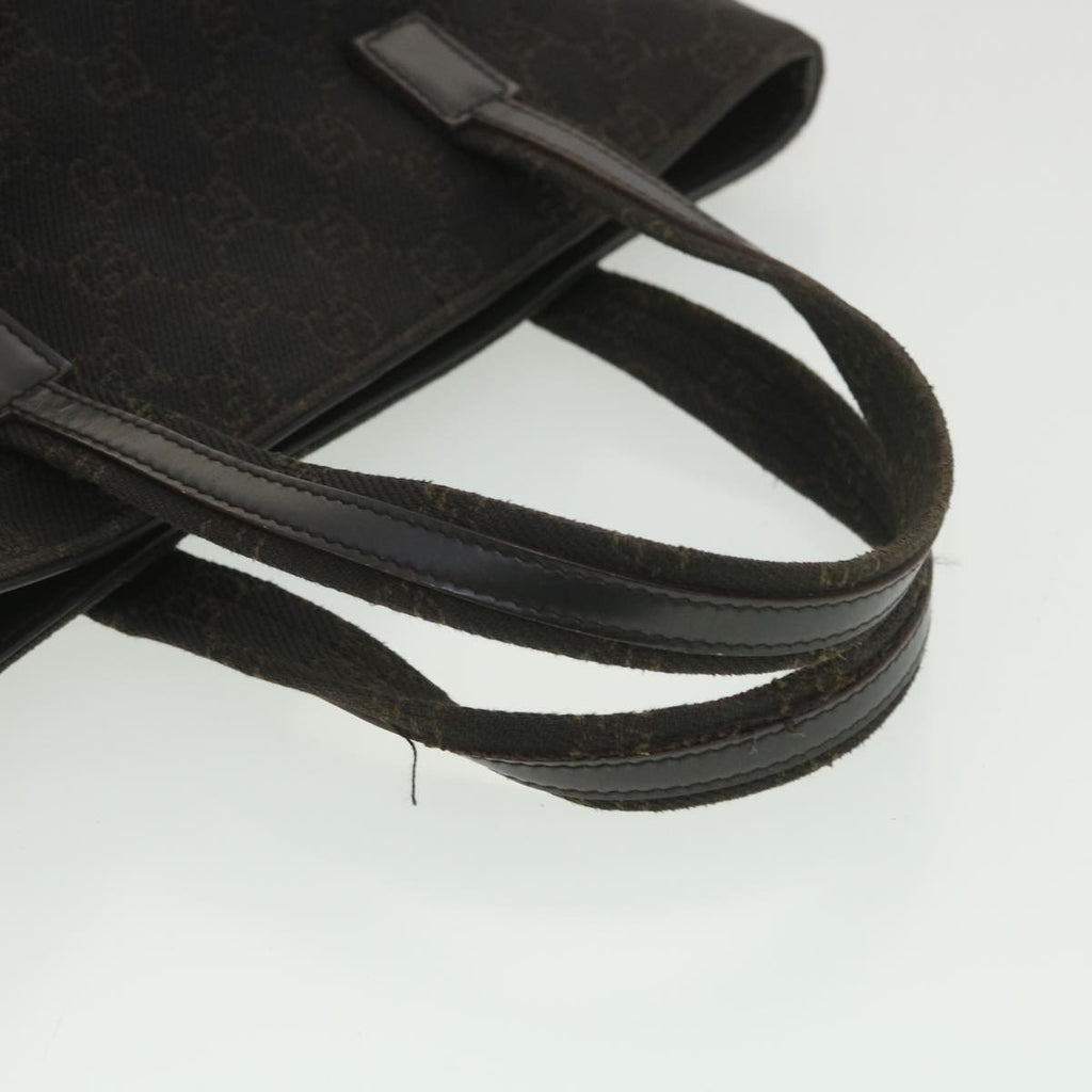 GUCCI GG Canvas Hand Bag Dark Brown 105650  ro900