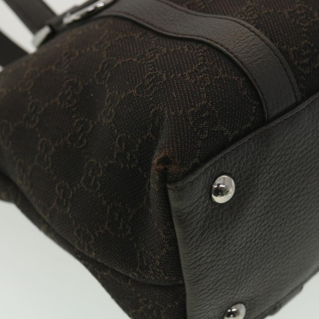 GUCCI GG Canvas Tote Bag Dark Brown 268640  ro914