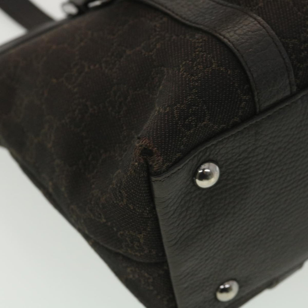 GUCCI GG Canvas Tote Bag Dark Brown 268640  ro914