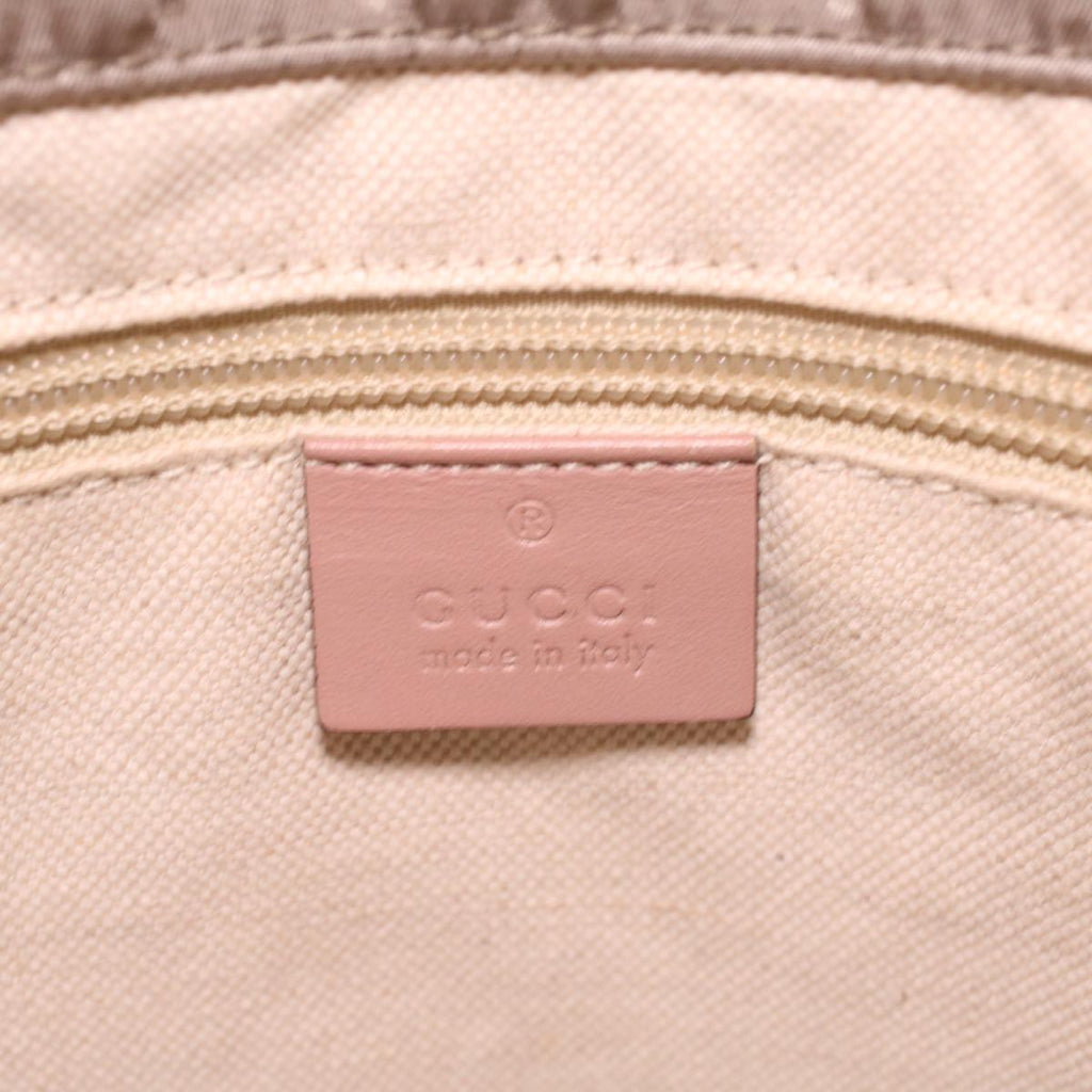 GUCCI GG Canvas Boston Bag Gray Pink 282439  ro917