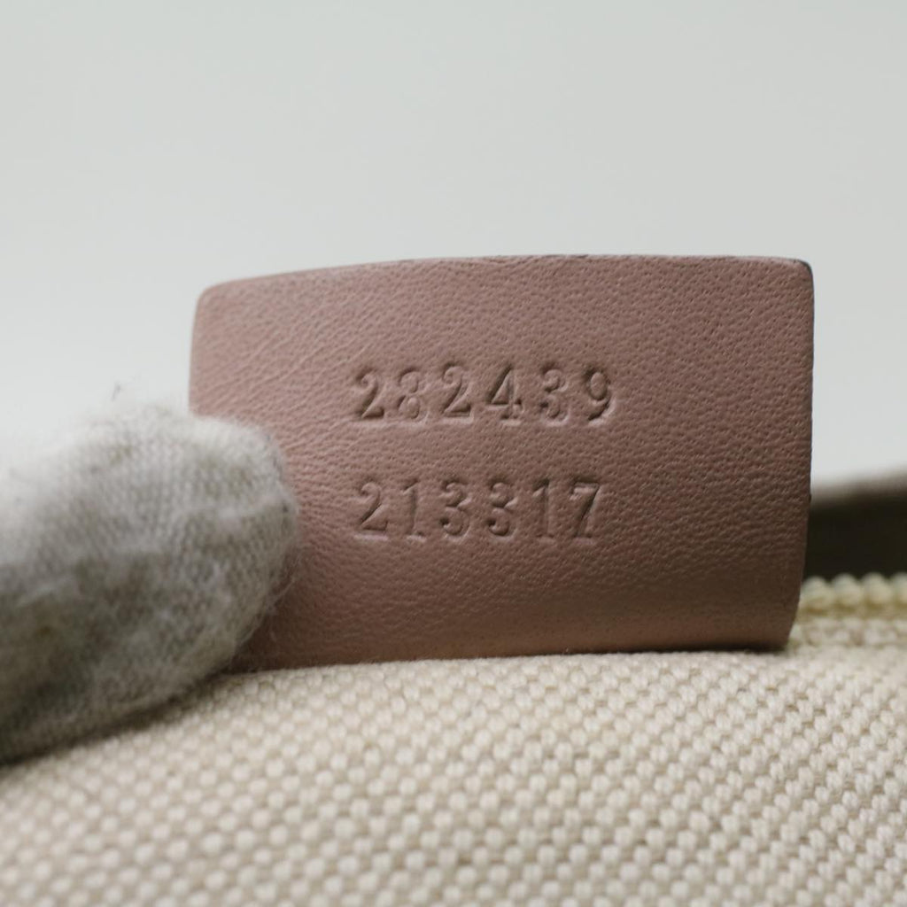 GUCCI GG Canvas Boston Bag Gray Pink 282439  ro917