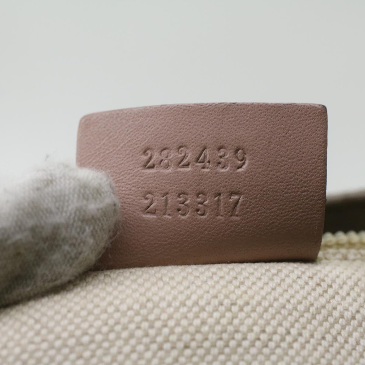GUCCI GG Canvas Boston Bag Gray Pink 282439  ro917