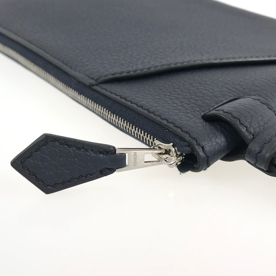 HERMES □ Y stamped hippopotamus Vertige 24 Clutch bag