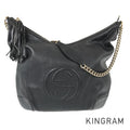 GUCCI Soho Interlocking G Fringe Tassel Chain Shoulder Bag
