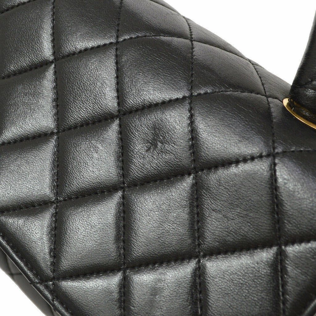Chanel 1991-1994 Classic Flap Handbag Medium Black Lambskin