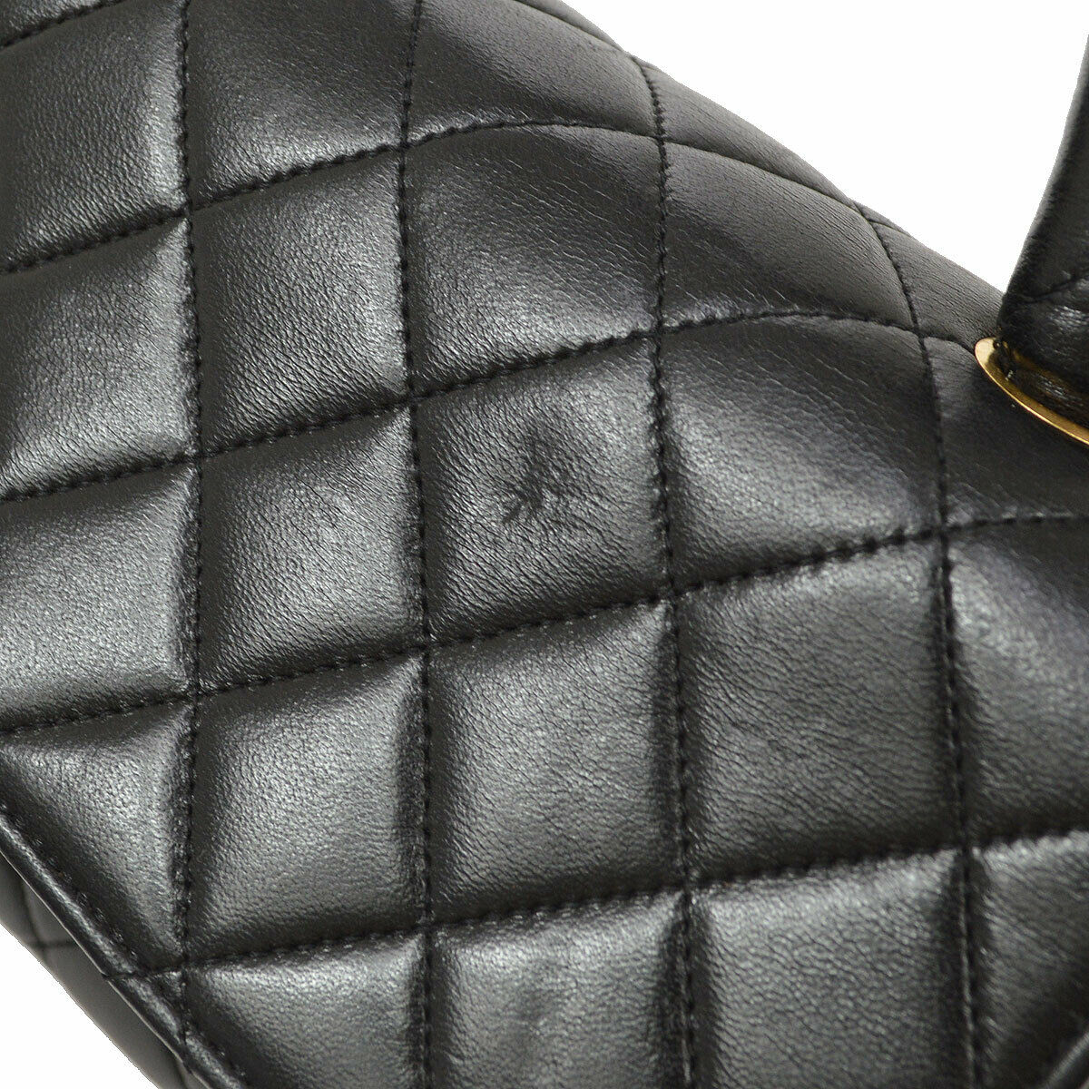 Chanel 1991-1994 Classic Flap Handbag Medium Black Lambskin