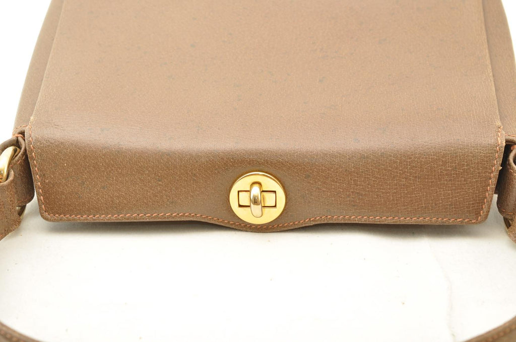 GUCCI Shoulder Bag Leather Brown  am2327s