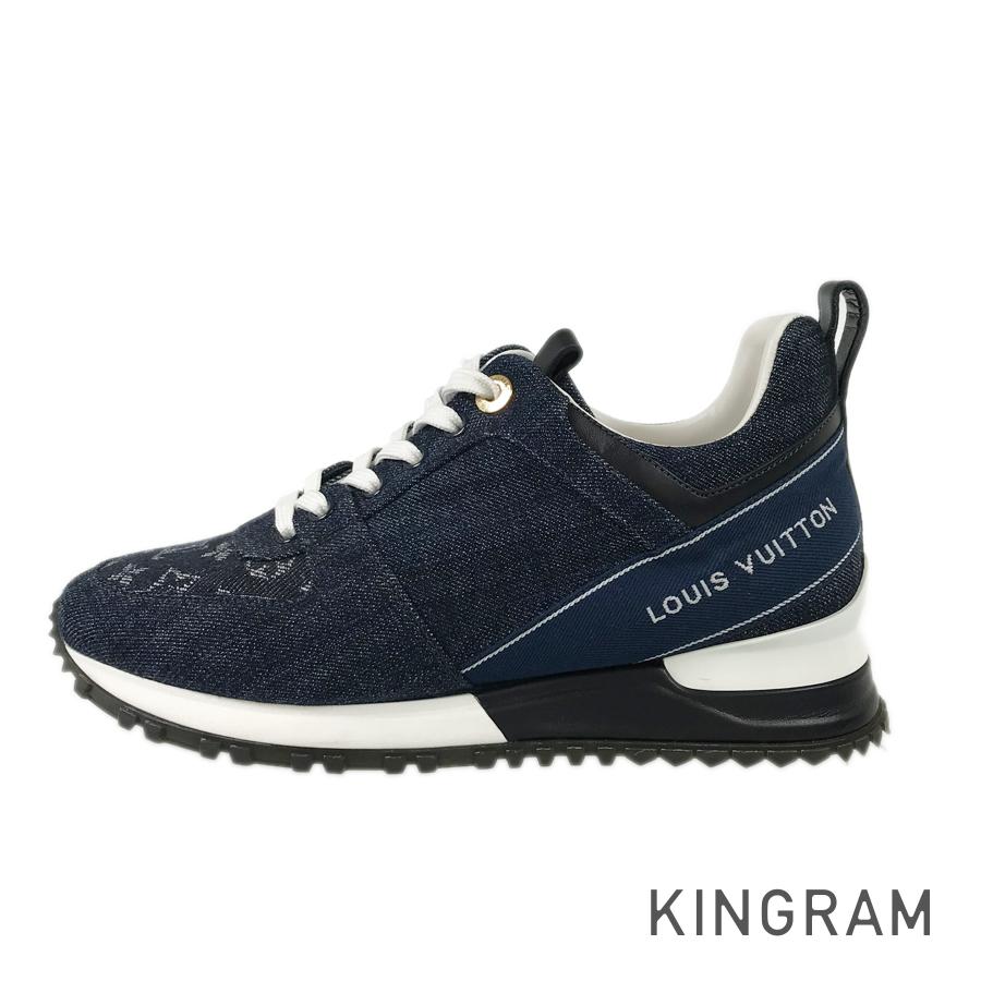 LOUIS VUITTON Monogram Denim Run away line Women's Sneakers