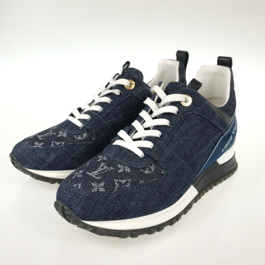 LOUIS VUITTON Monogram Denim Run away line Women's Sneakers