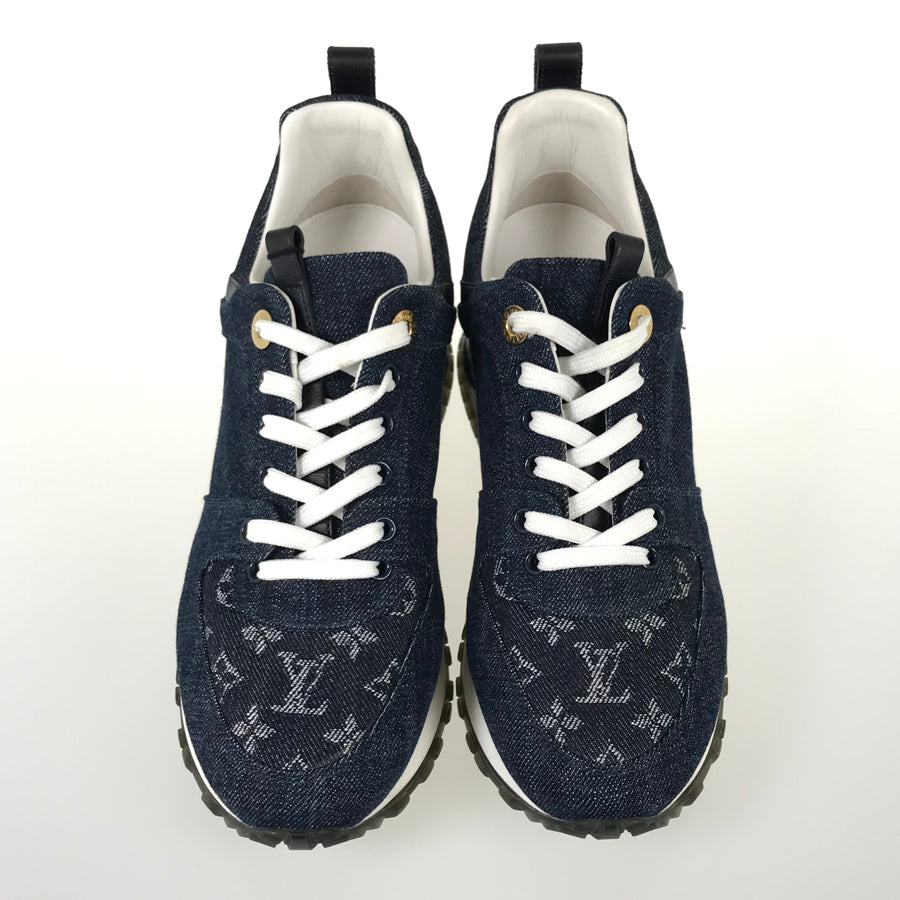 LOUIS VUITTON Monogram Denim Run away line Women's Sneakers