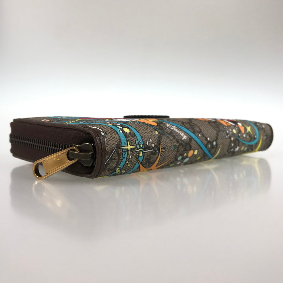 GUCCI GG Supreme Interlocking G 647940 Long wallet Round zipper