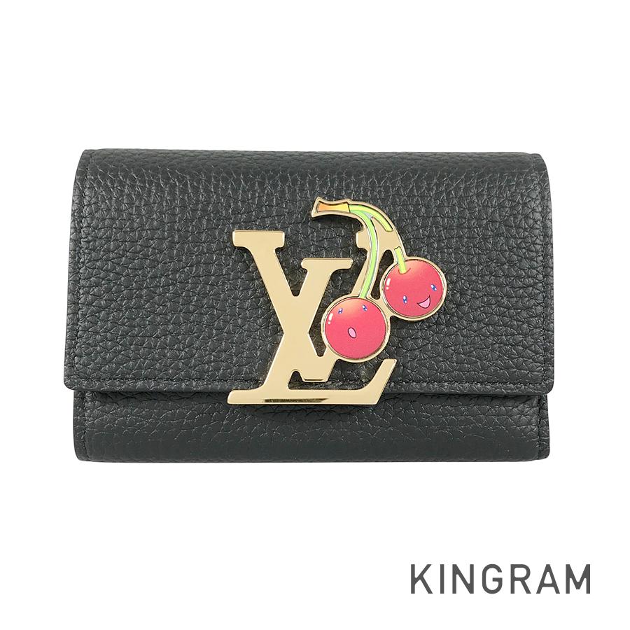 LOUIS VUITTON Taurillon Leather Portefeuille Capucine Compact M22889 Trifold wallet