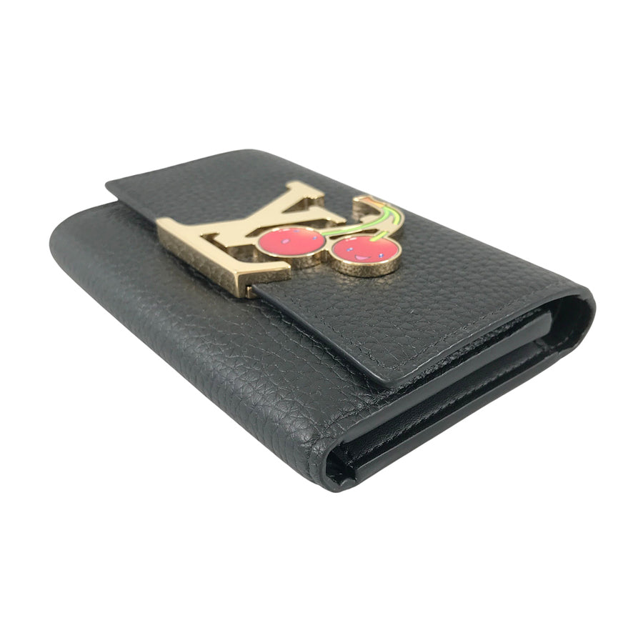 LOUIS VUITTON Taurillon Leather Portefeuille Capucine Compact M22889 Trifold wallet