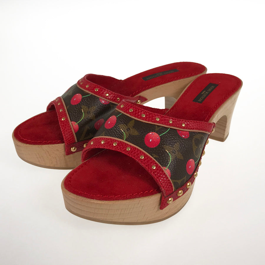 LOUIS VUITTON Monogram Cherry Women's Sandals