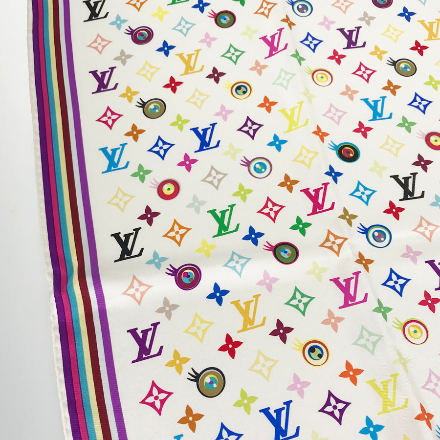 LOUIS VUITTON Monogram Multi Color Women's Scarf