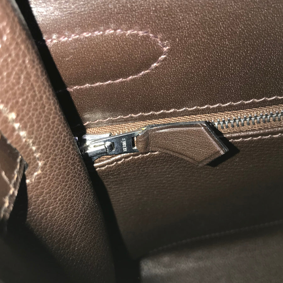 HERMES □I carved seal 2005 Shoulder 2WAY SilverHardware Handbag