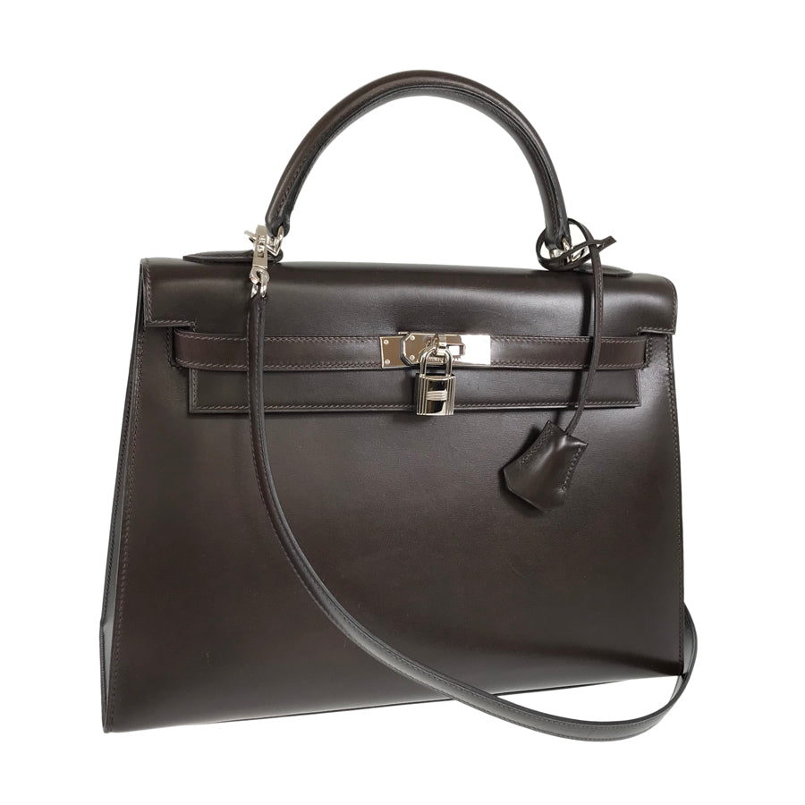 HERMES □I carved seal 2005 Shoulder 2WAY SilverHardware Handbag