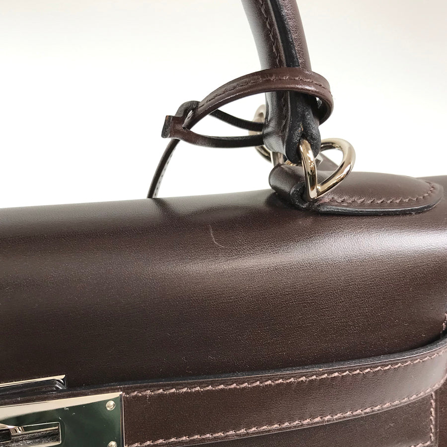HERMES □I carved seal 2005 Shoulder 2WAY SilverHardware Handbag
