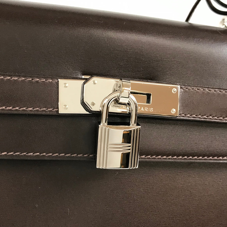 HERMES □I carved seal 2005 Shoulder 2WAY SilverHardware Handbag