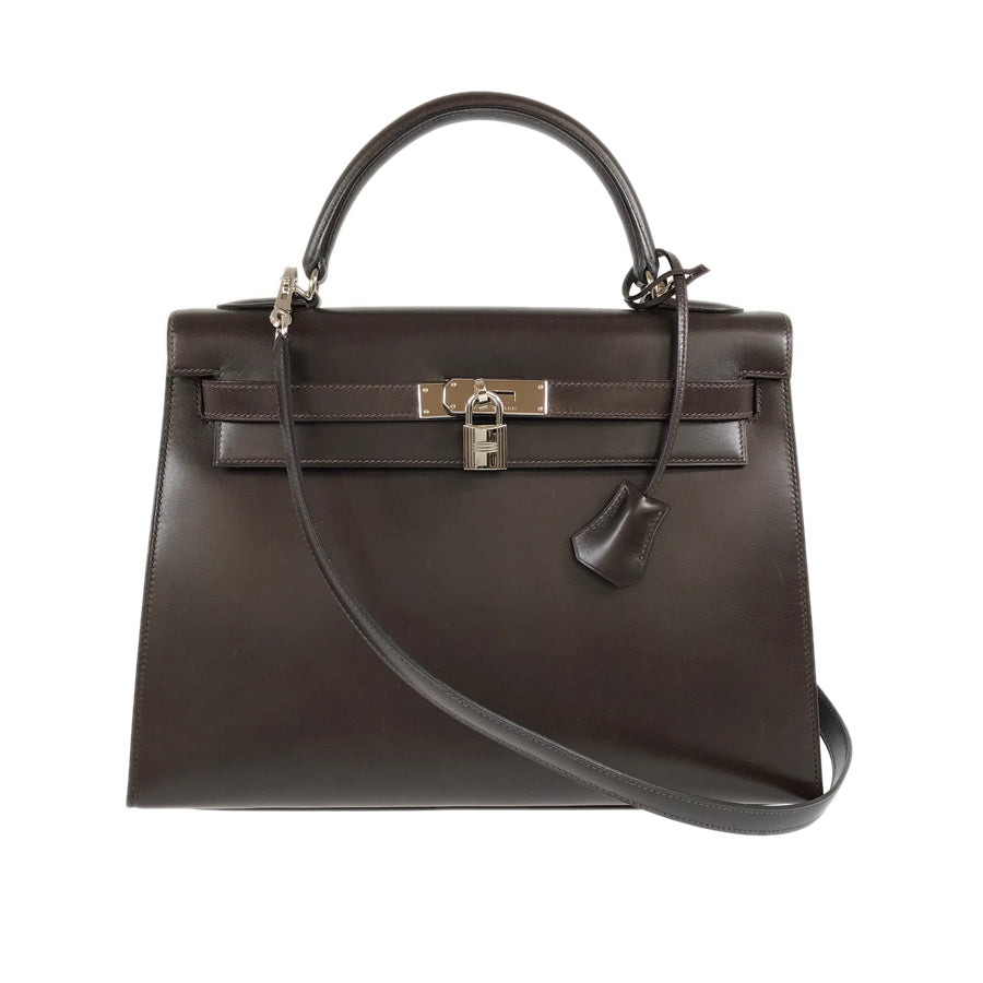 HERMES □I carved seal 2005 Shoulder 2WAY SilverHardware Handbag
