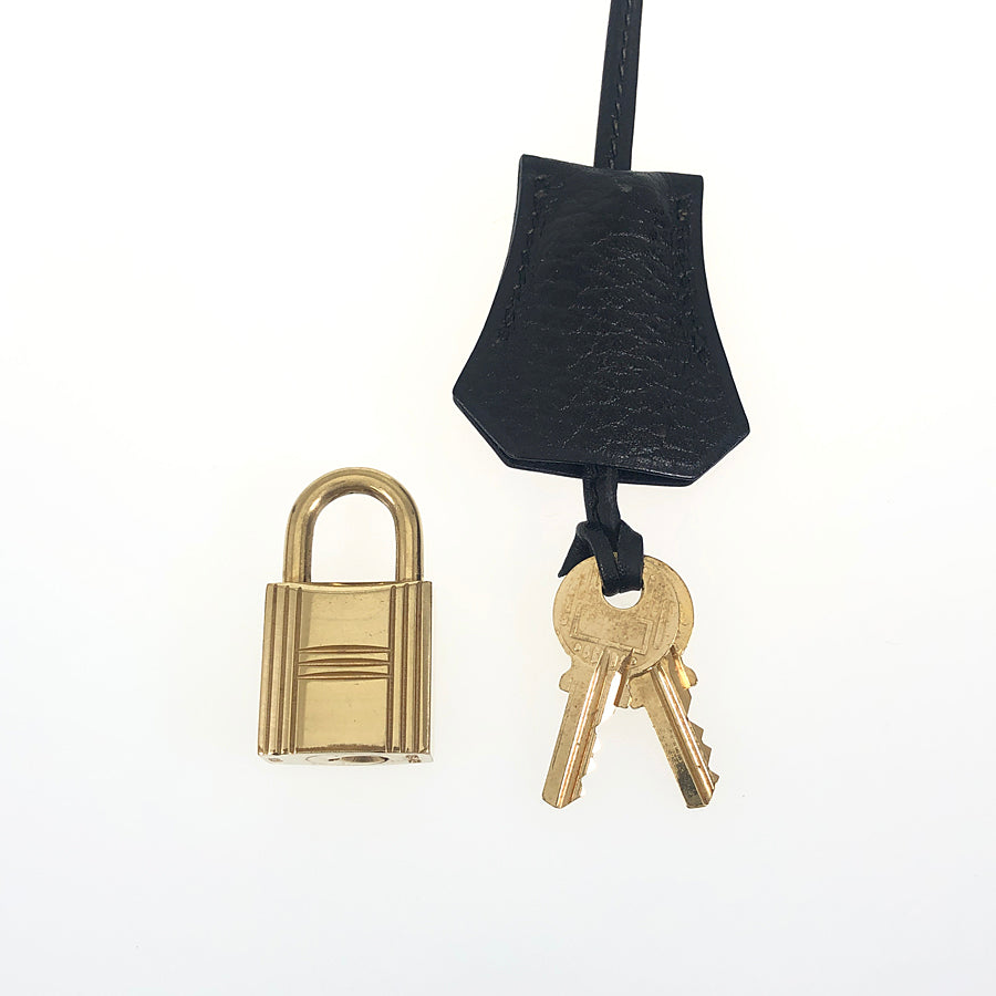 HERMES Bi-color □A stamp Made in 1997 Gold Hardware Handbag