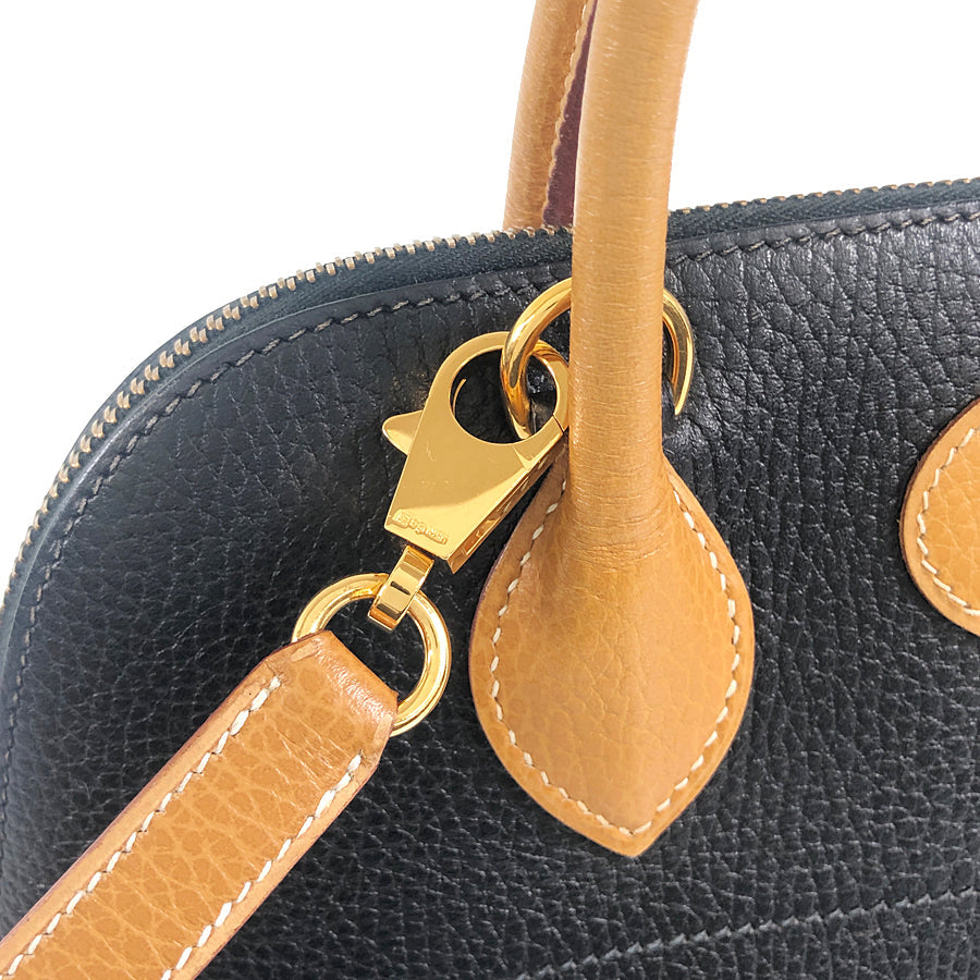 HERMES Bi-color □A stamp Made in 1997 Gold Hardware Handbag