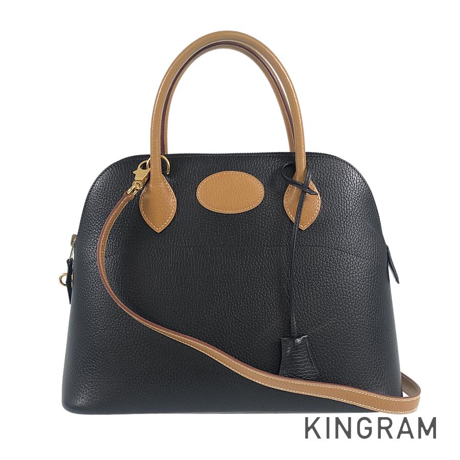 HERMES Bi-color □A stamp Made in 1997 Gold Hardware Handbag