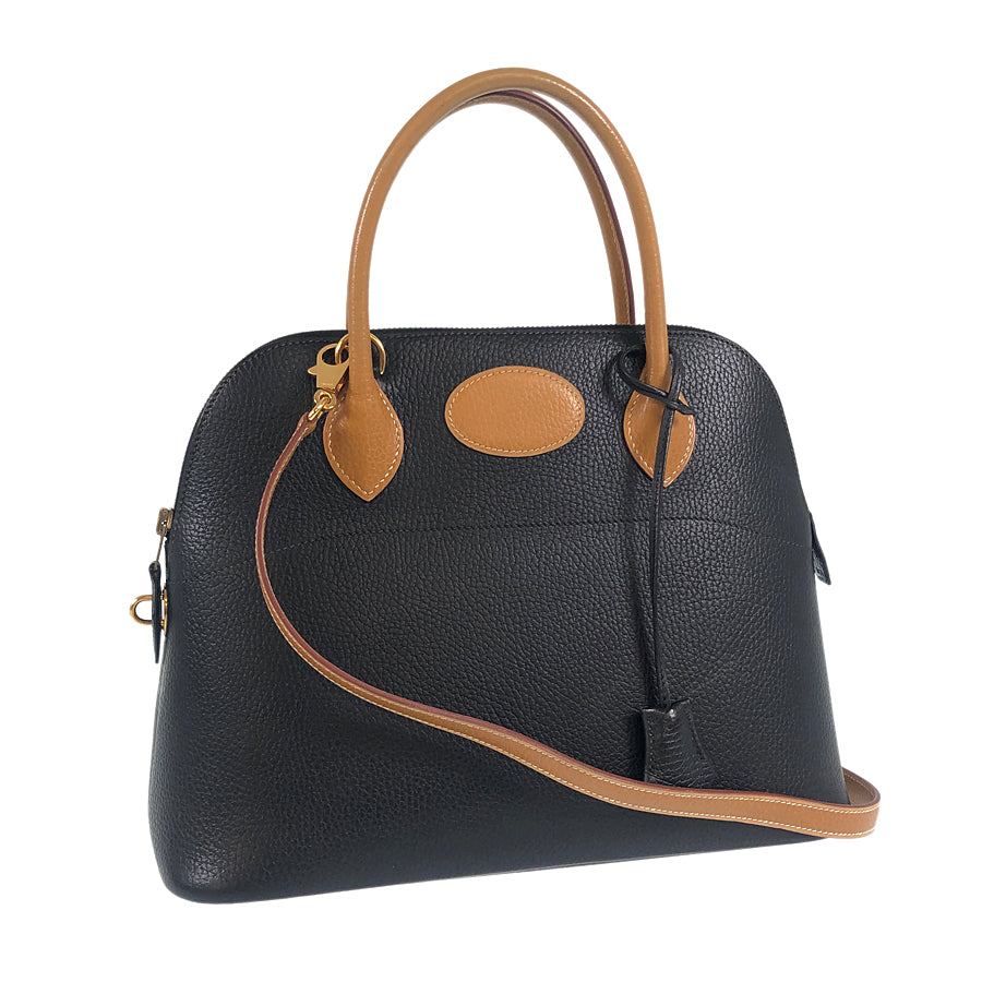 HERMES Bi-color □A stamp Made in 1997 Gold Hardware Handbag