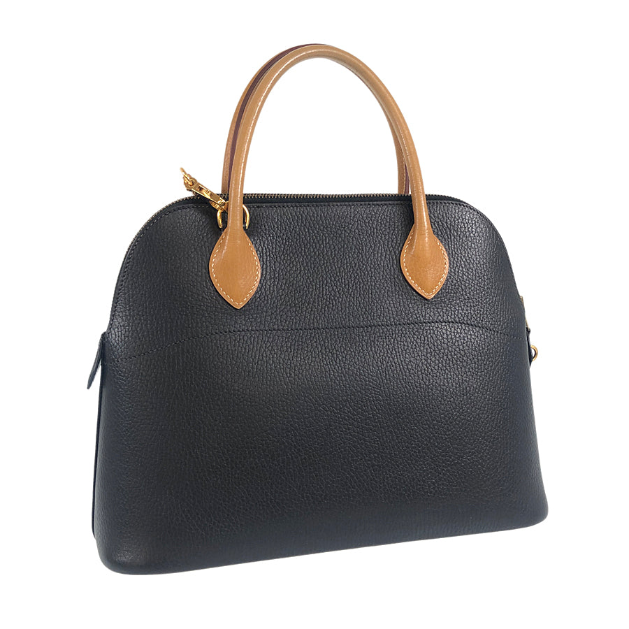 HERMES Bi-color □A stamp Made in 1997 Gold Hardware Handbag