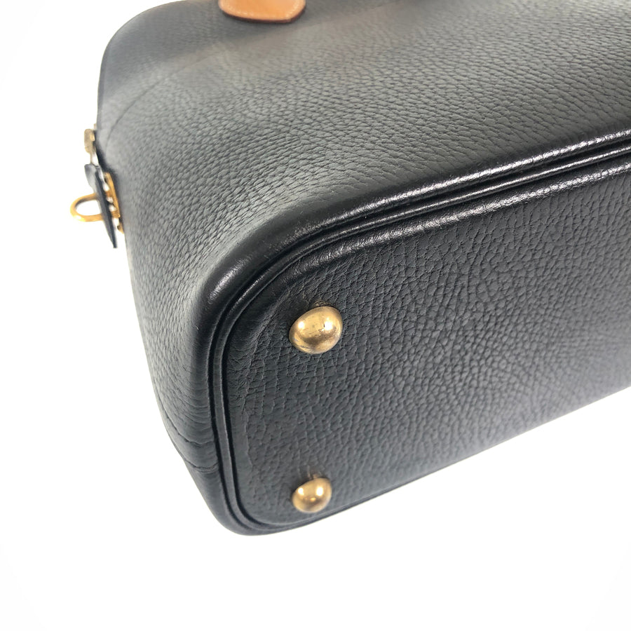 HERMES Bi-color □A stamp Made in 1997 Gold Hardware Handbag