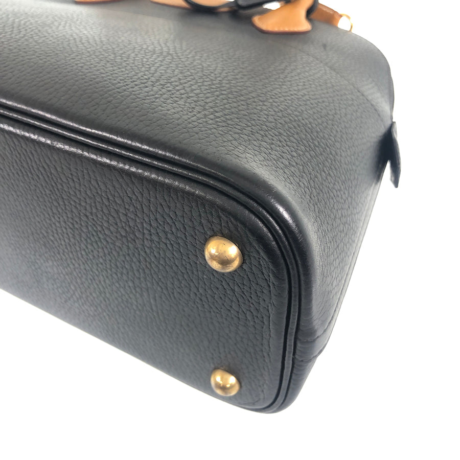 HERMES Bi-color □A stamp Made in 1997 Gold Hardware Handbag