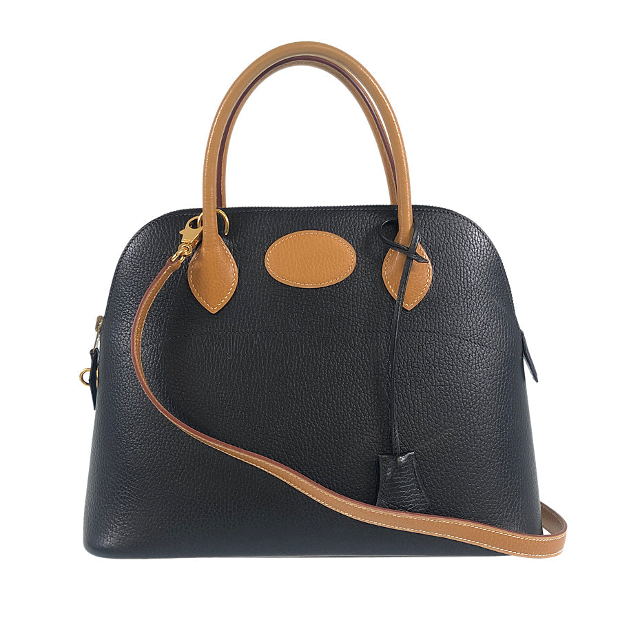 HERMES Bi-color □A stamp Made in 1997 Gold Hardware Handbag
