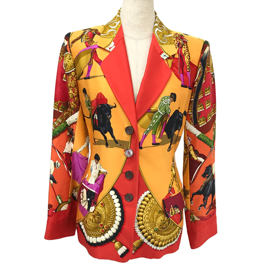 HERMES bullfighting scarf set Women's Jacket