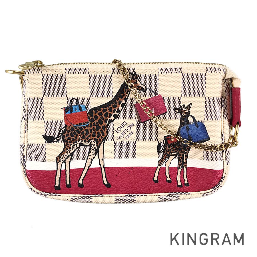 LOUIS VUITTON Damier Azur Mini Pochette Accessoires N62200 Pouch