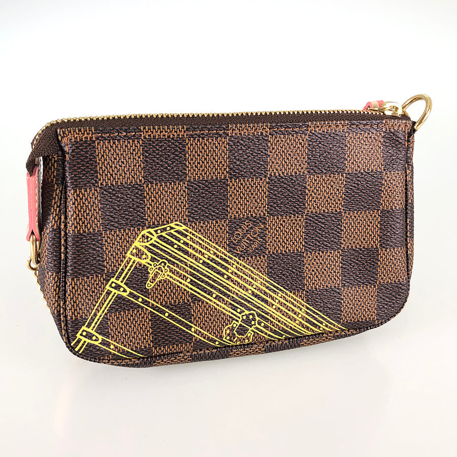 LOUIS VUITTON Damier Ebene Mini Pochette Accessoires N41433 Pouch