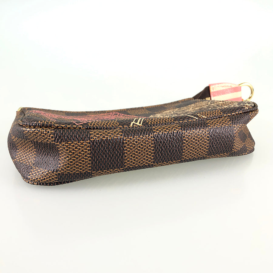 LOUIS VUITTON Damier Ebene Mini Pochette Accessoires N41433 Pouch
