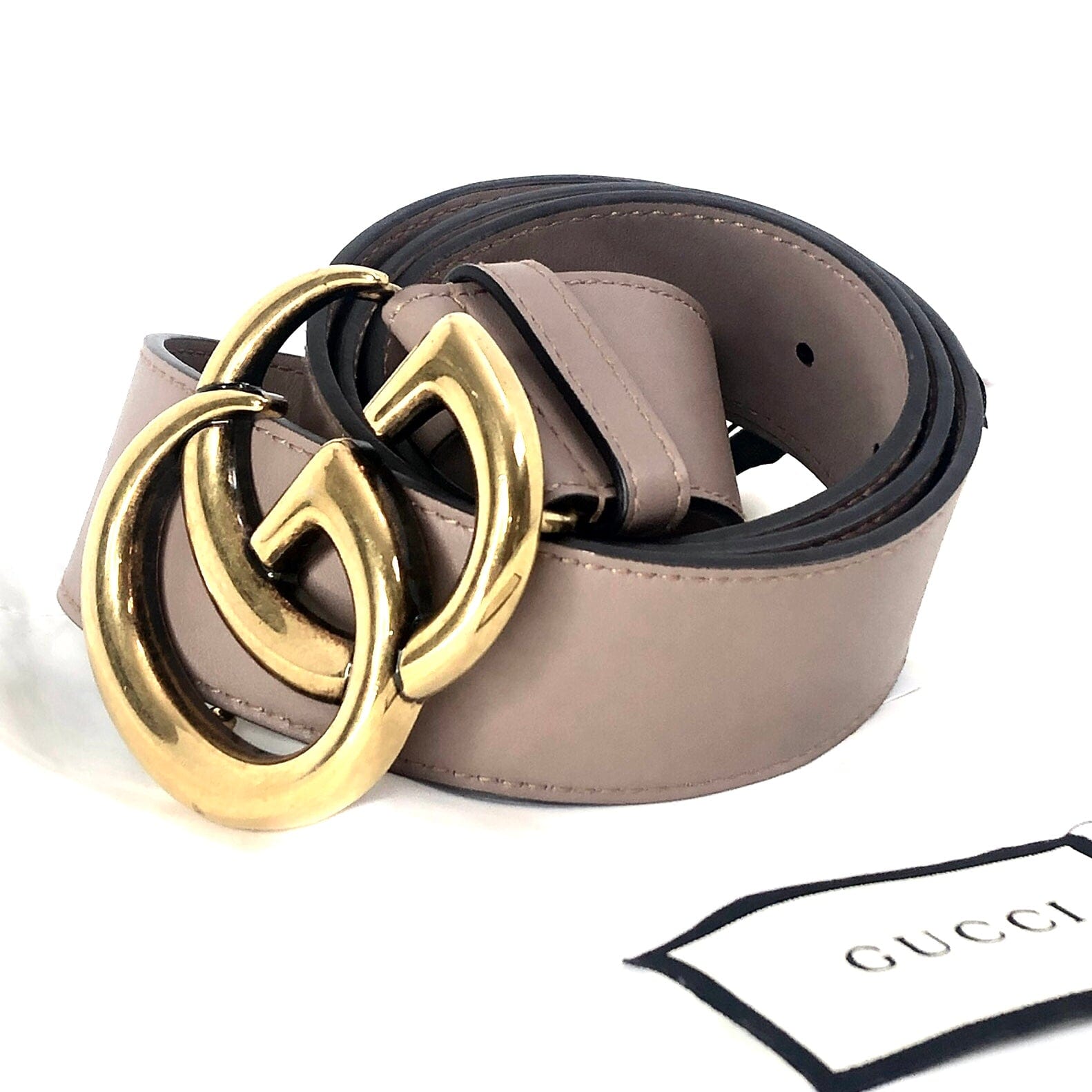 Gucci Leather Double G Belt Sz 38/95