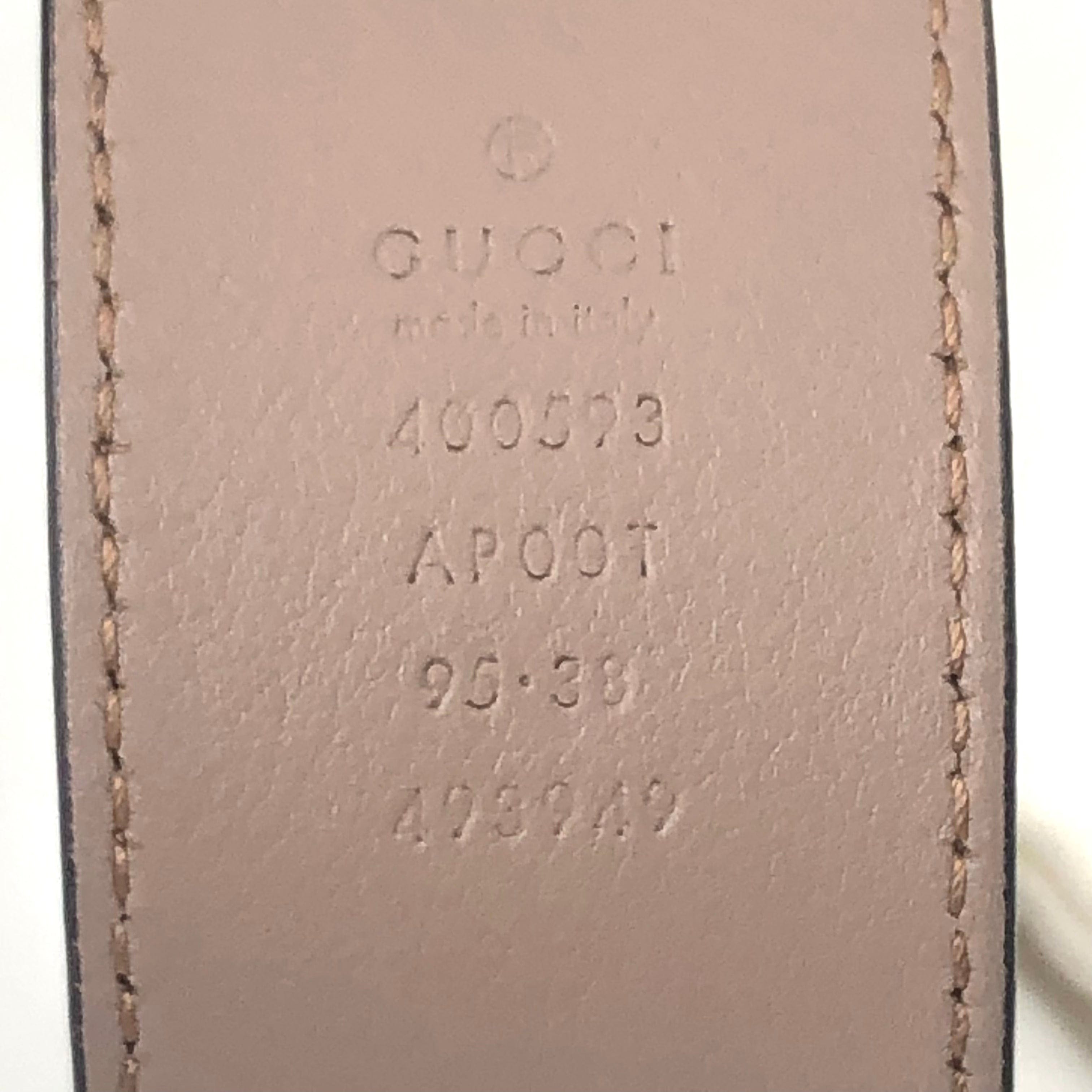 Gucci Leather Double G Belt Sz 38/95